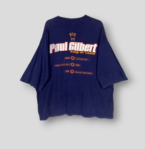 Vintage 90s Paul Gilbert King of Clubs Tshirt Mr Big Racer X 