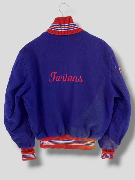 Vintage 80s Delong Shawl Collar Wool Letterman Jacket Collectible