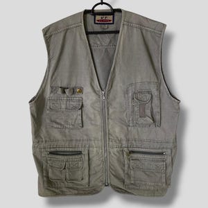Vintage VT Klasse multi Tasche taktische Gebrauchsweste Outdoor Streetwear Freizeitoutfit Oberbekleidung Angeln Jagdweste ärmellose Jacke XLarge