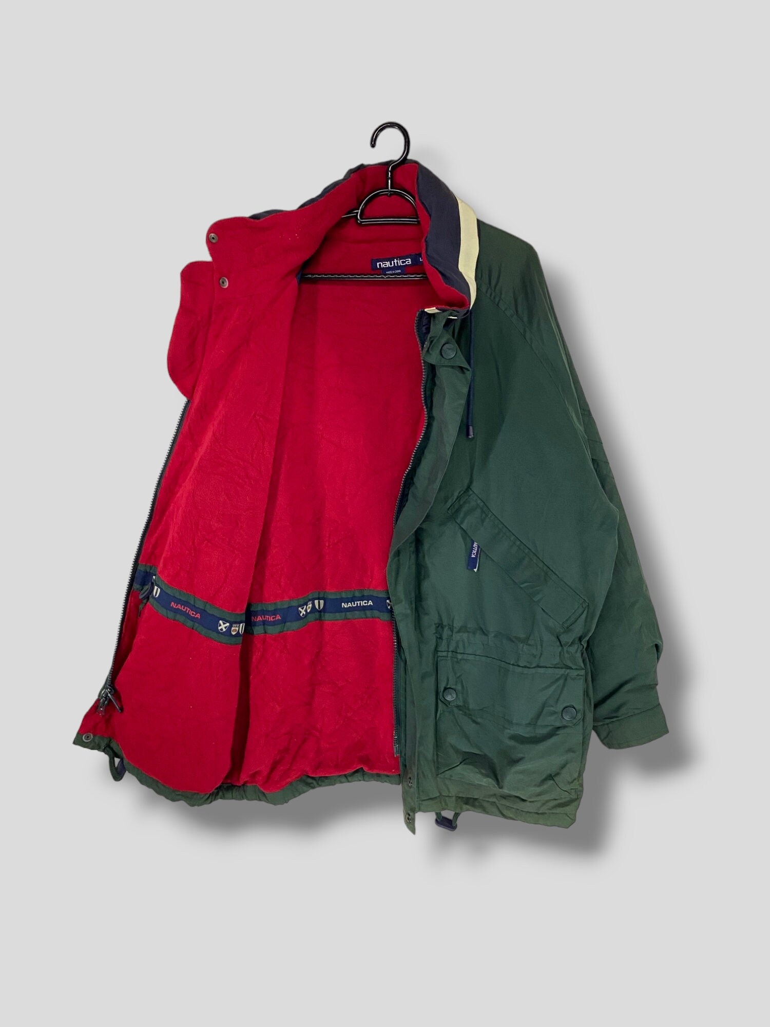 Vintage 90s Nautica Fleece Lined Field Jacket Athletic Streetwear