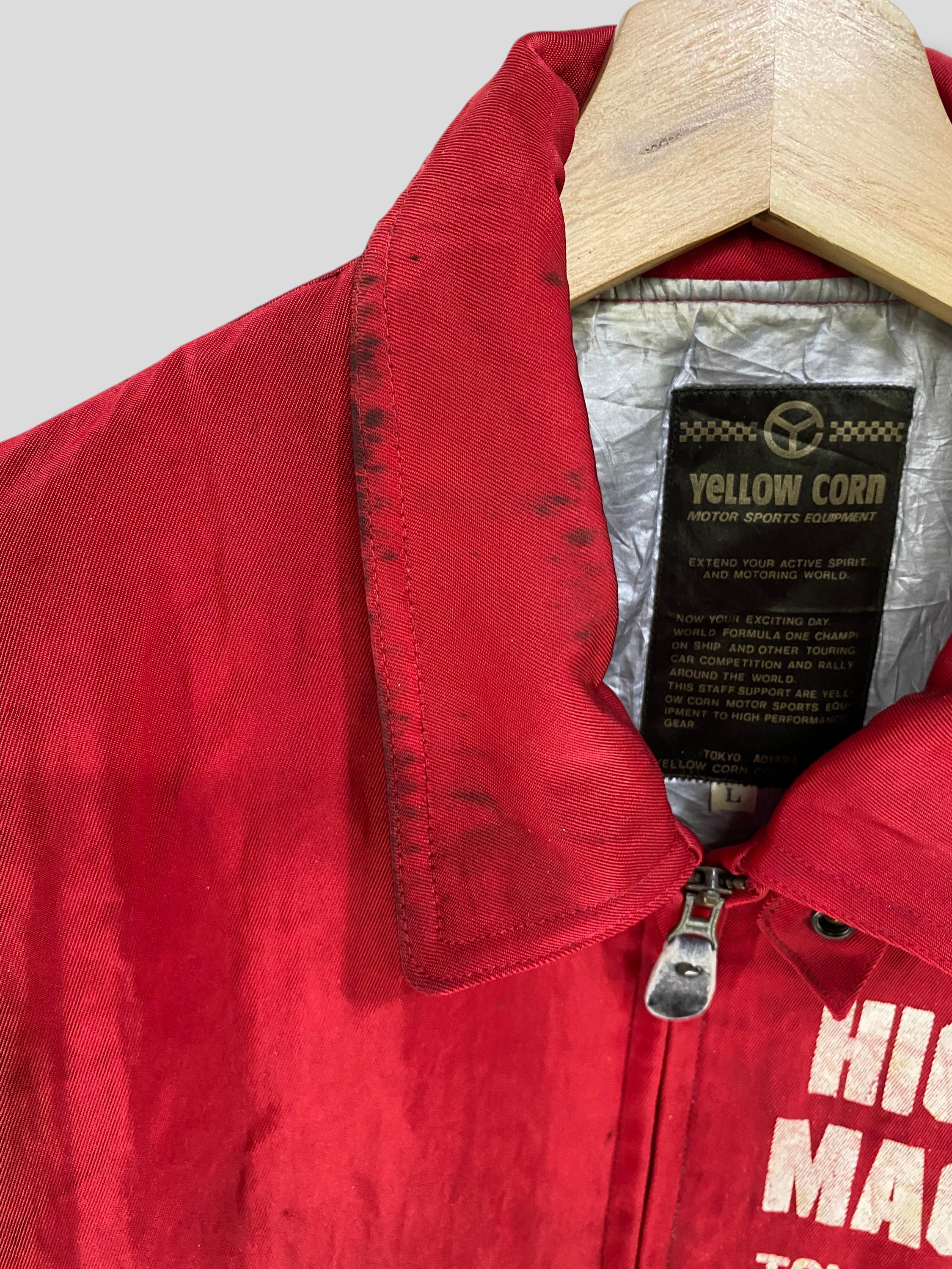 Vintage 90s Yellow Corn Sledge Hammer Bomber Jacket Japanese Brand