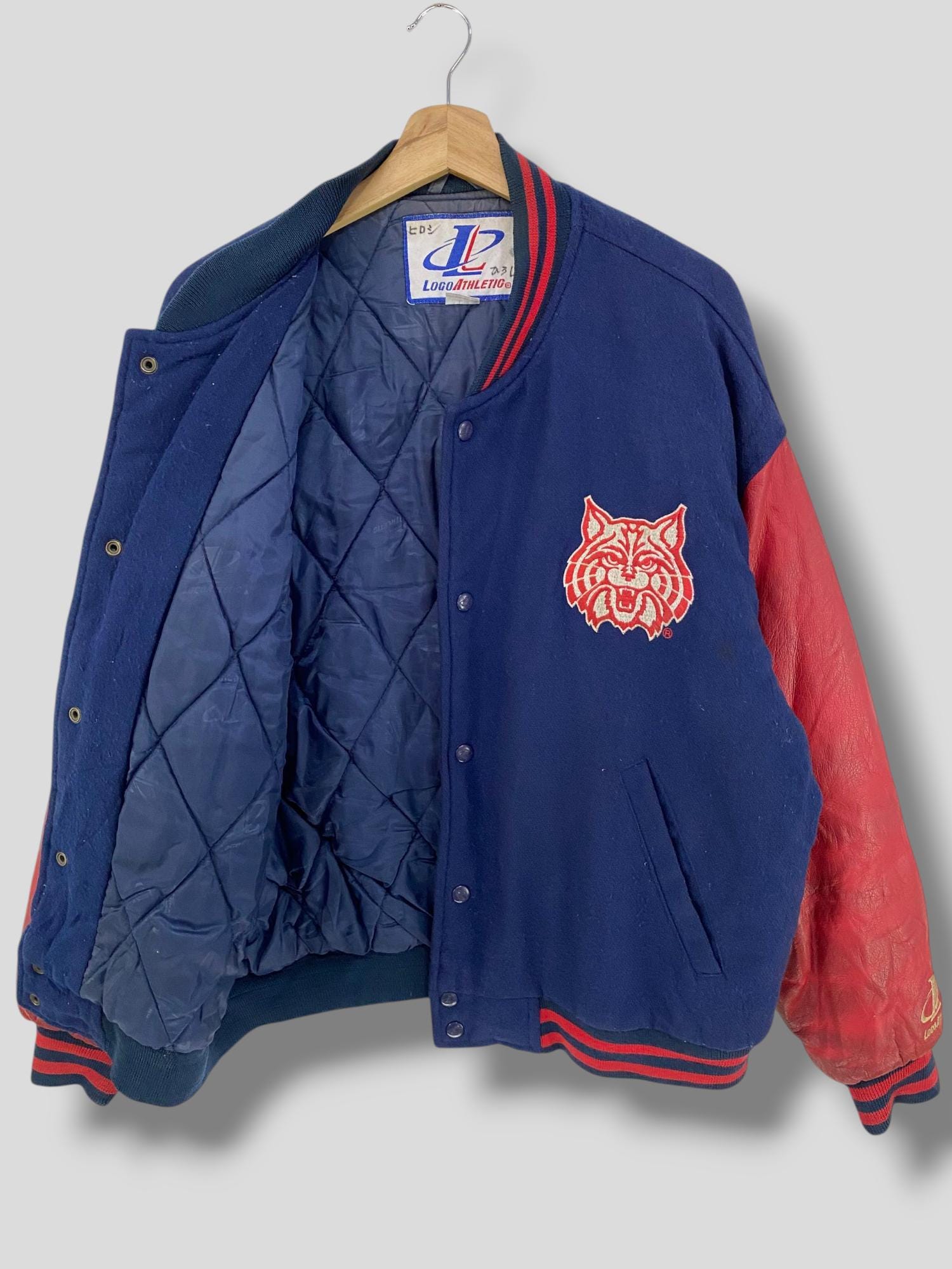 Vintage 90s Arizona Wildcats Wool Leather Varsity Jacket