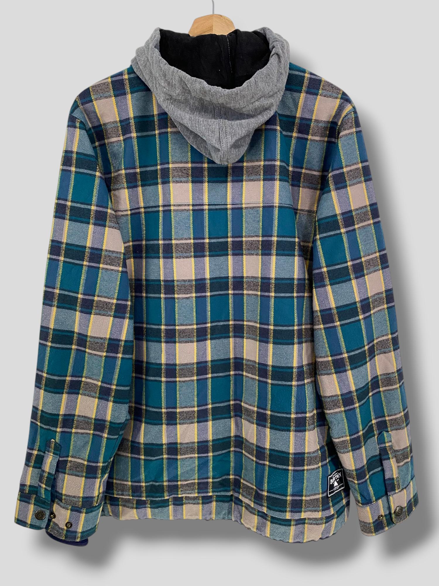 Burton Dryride Plaid Hoodie Ski Jacket Athletic Streetwear Outdoor