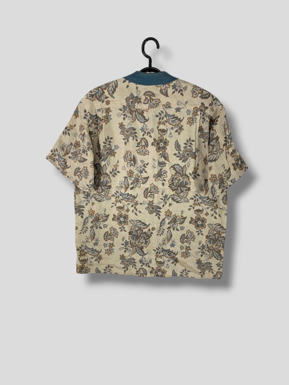 Vintage 90s Christian Dior Monsieur Floral Hemp Button up Vintage 90s Christian Dior Monsieur Floral Hemp Button up