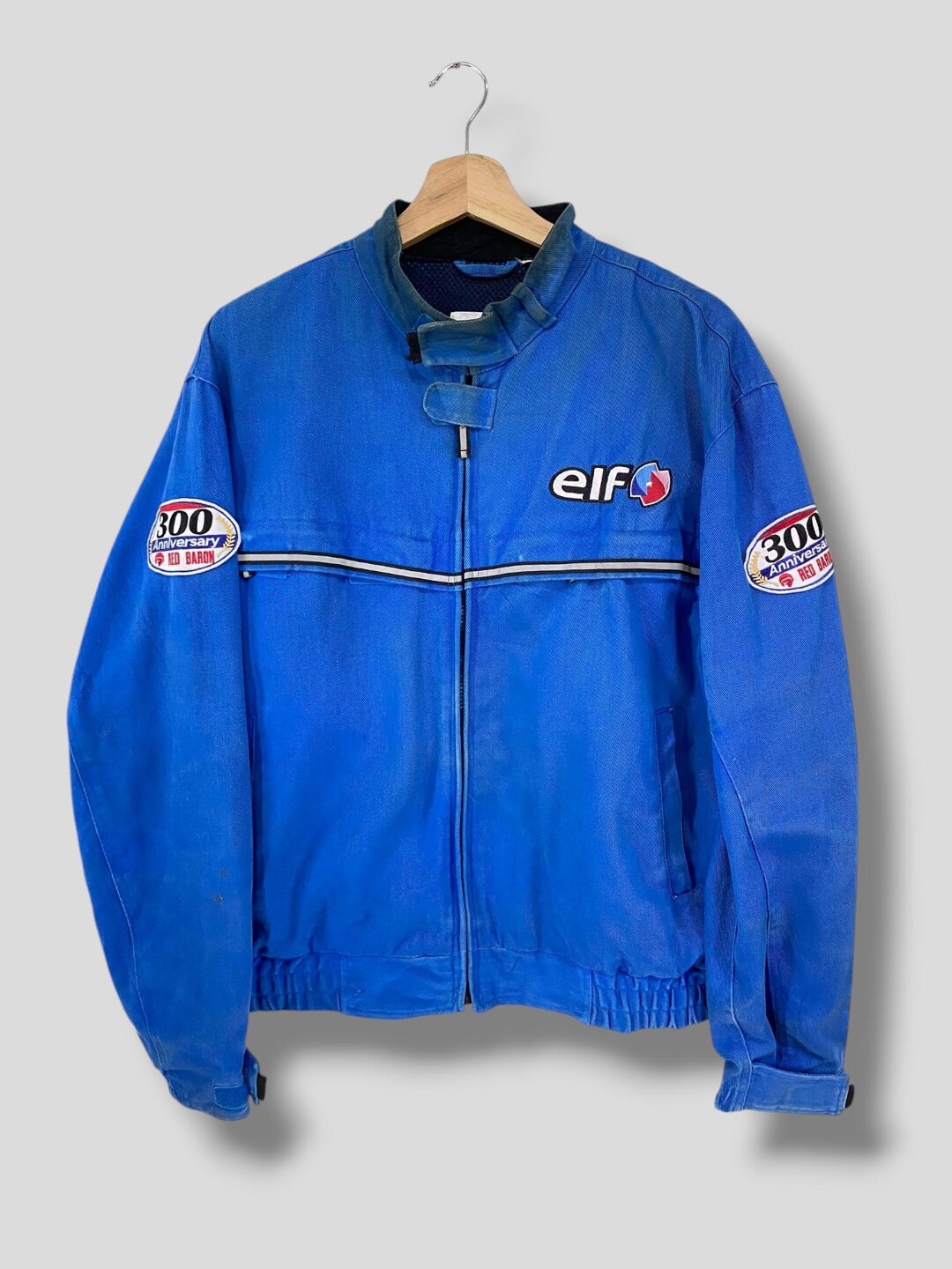 Vintage Y2k Elf Red Baron Anniversary Motorcycle Jacket Motorsport