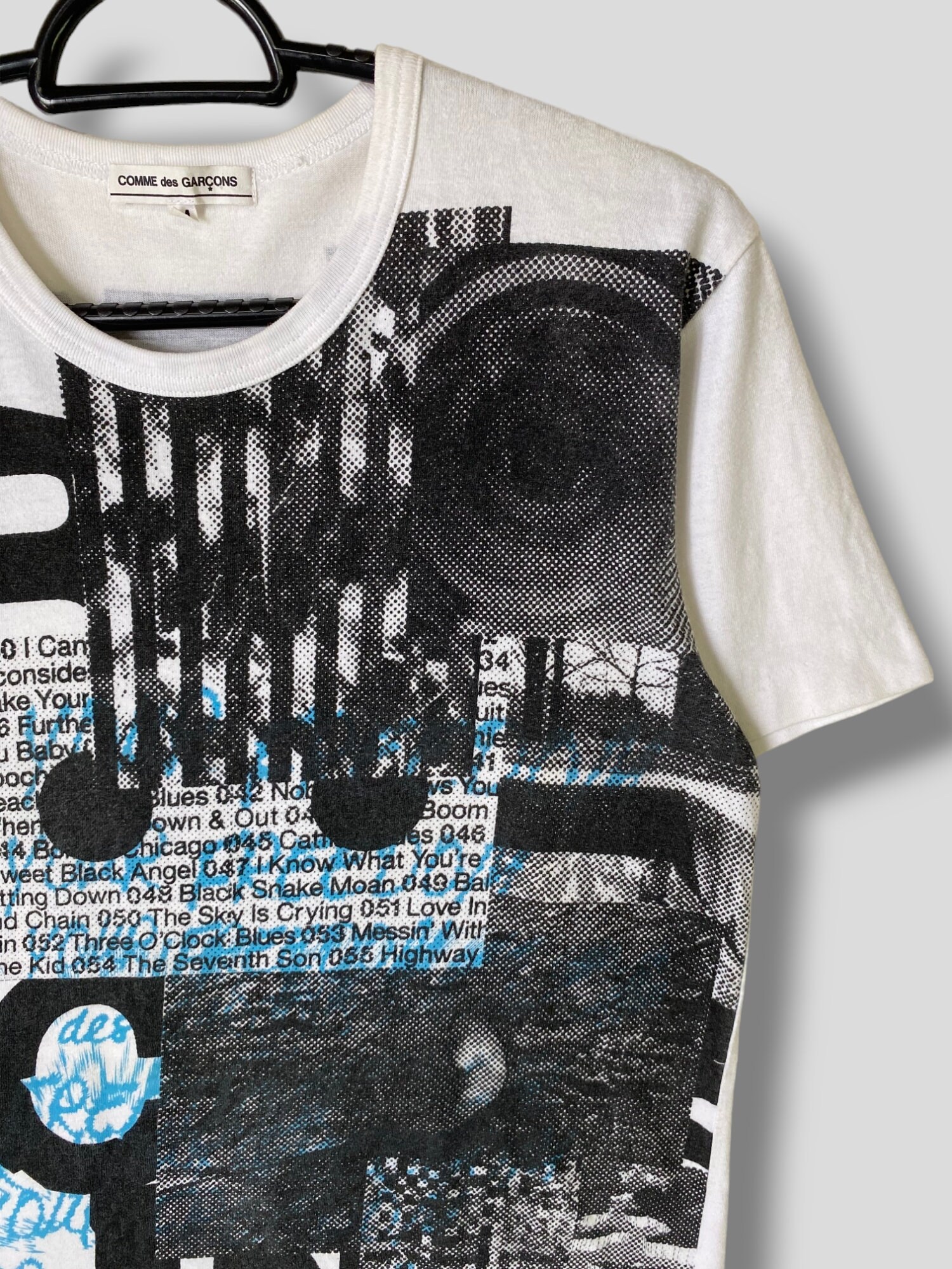 Comme Des Garcons Wear Your Freedom Overprint Split Tshirt