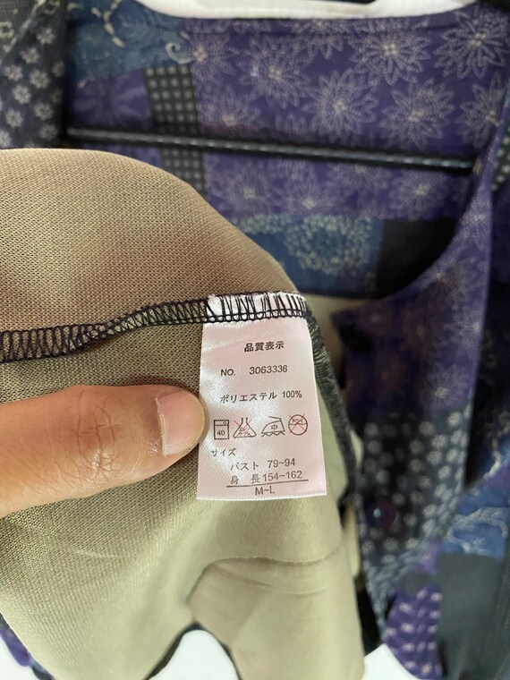 Vintage Unbranded patchwork sashiko pattern colla… - image 7