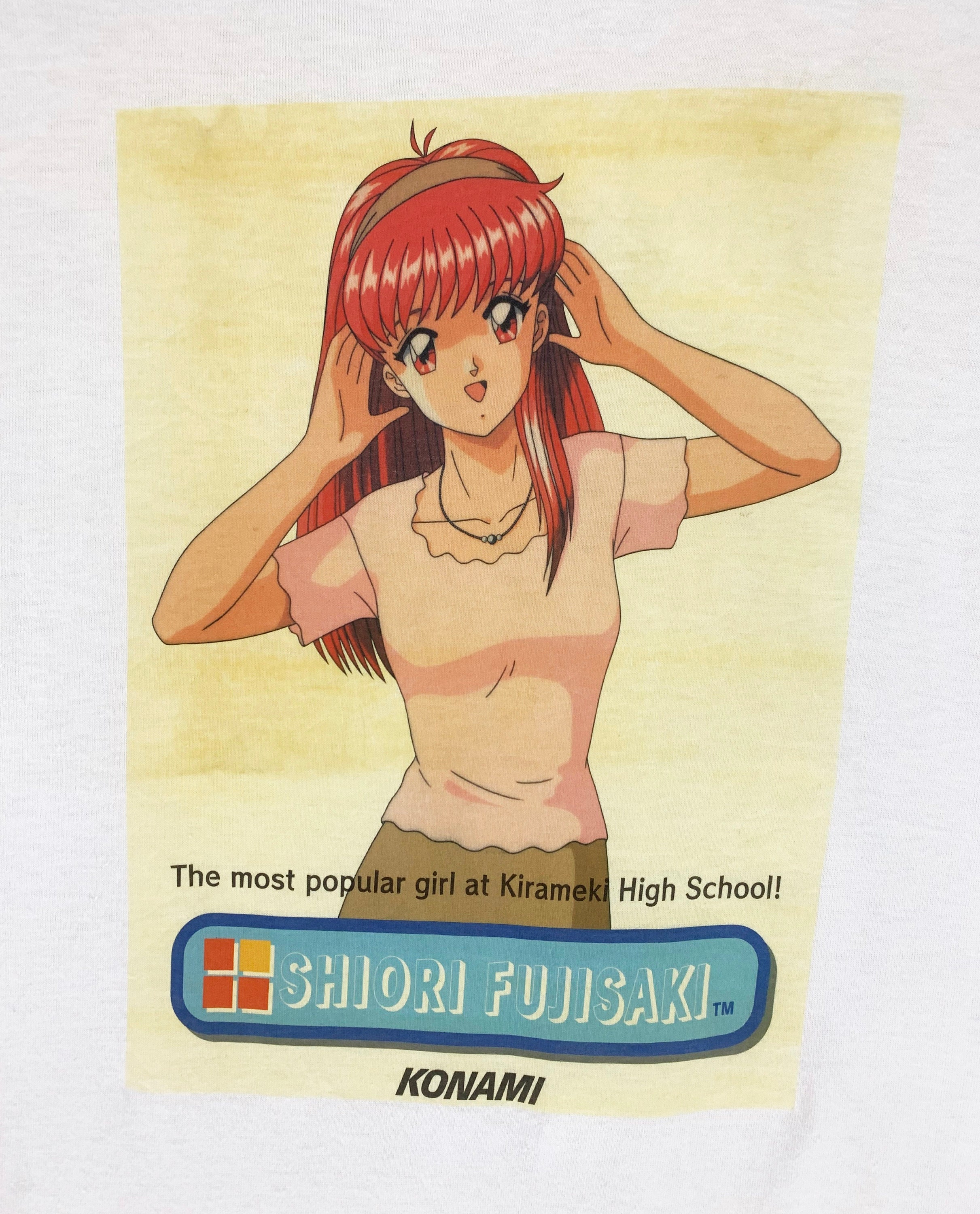 Vintage 90s Tokimeki Memorial Shiori Fujisaki Video Game Tshirt