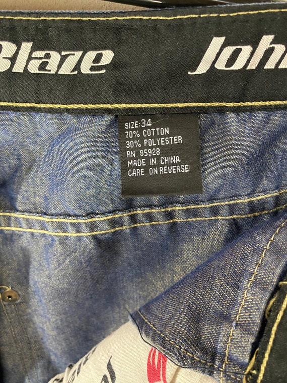 Size 35 Vintage Johnny Blaze Baggy Cargo Denim Pant Designer