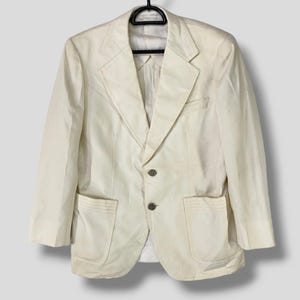 Vintage Lanvin Stitch detail trim silk blend single breasted blazer designer business casual outfit suit coat sports jacket size R48