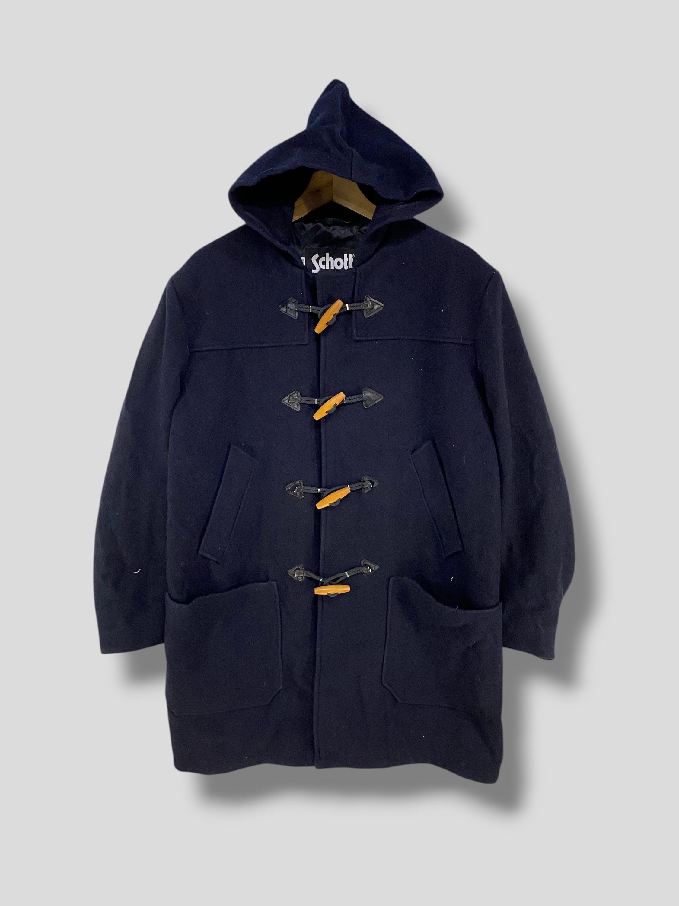ダッフルコート vintage made in USA schott duffle coat Vintage Schott Toggle Wood Button Wool Duffle Coat Winter Preppy