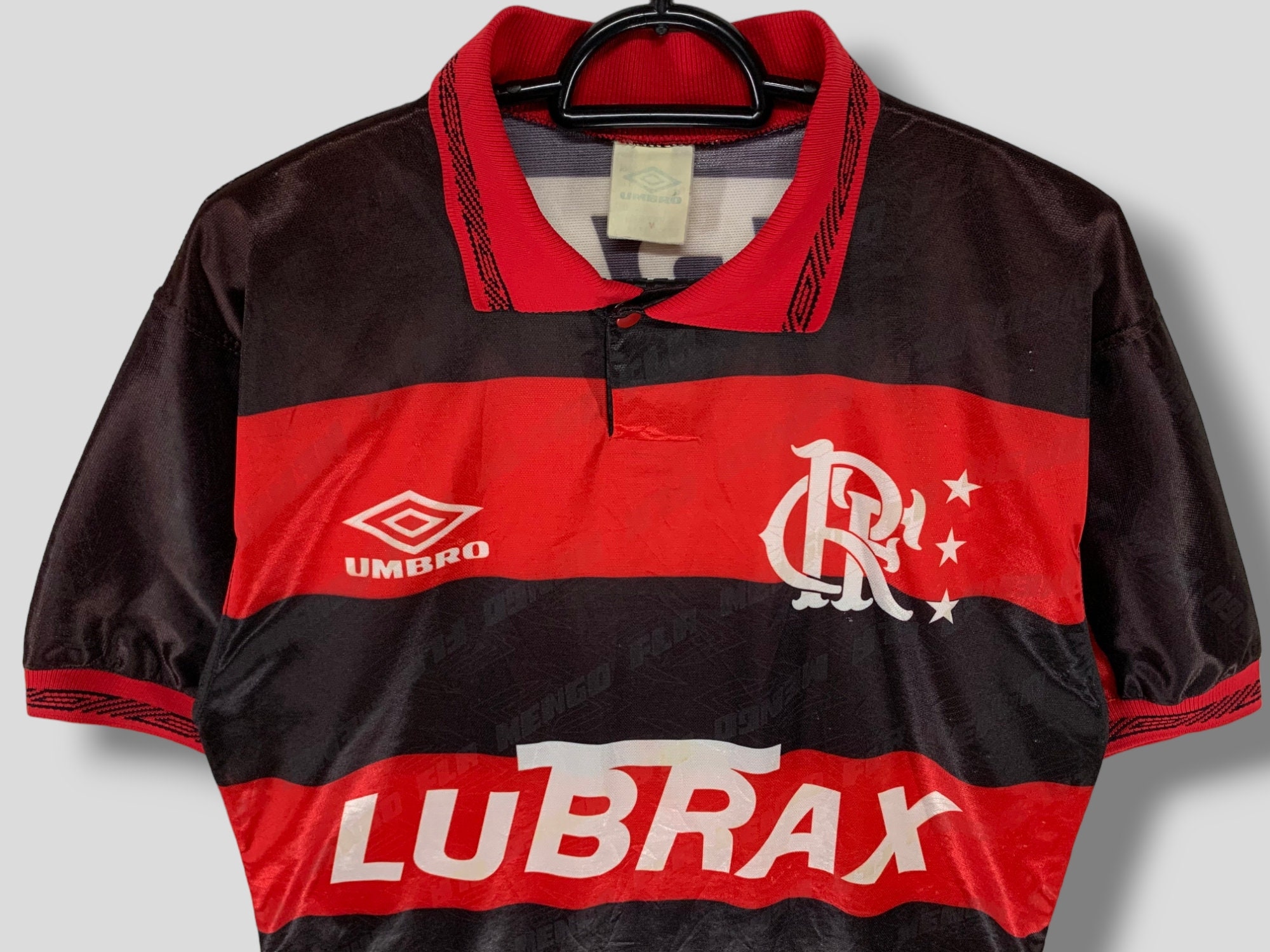 Vintage Flamengo #7 Brasil 1990's Lubrax Umbro Jersey Collectible