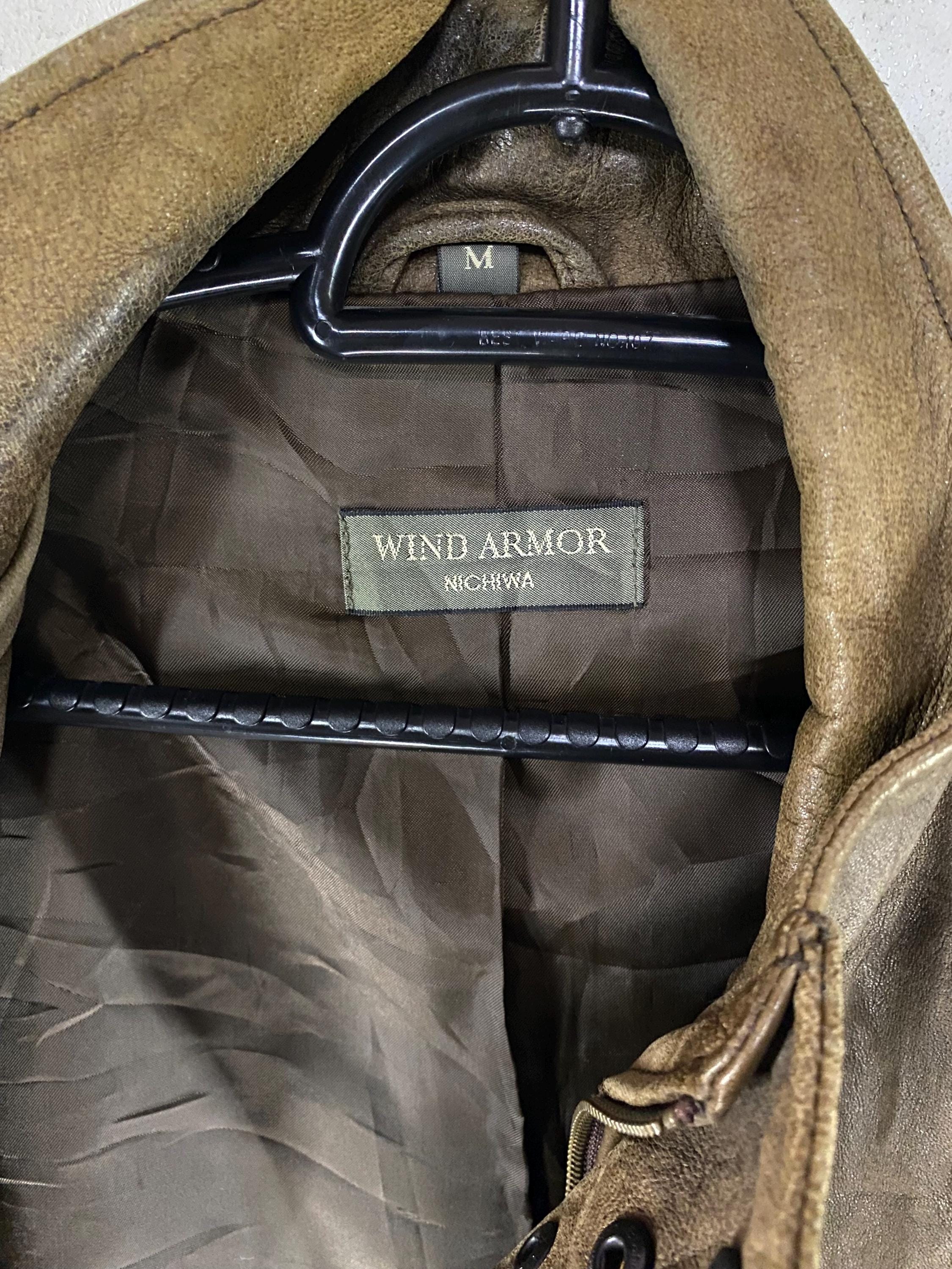 Vintage Wind Armor Soft Sheepskin Leather Jacket Rugged Casual