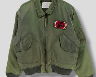 Hand-painted A2 Leather Flight Jacket With Pin up and Air