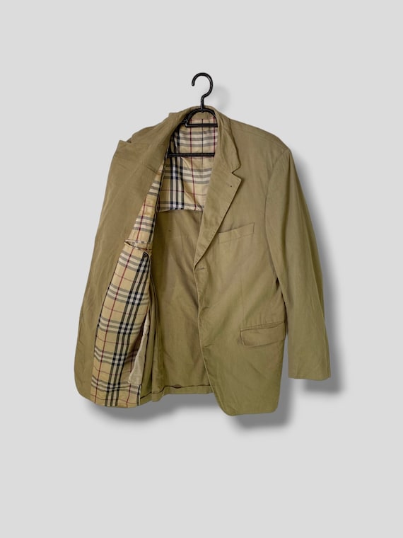 Vintage Burberry Single Breasted Nova Check Line Blazer Vintage Burberry Single Breasted Nova Check Line Blazer