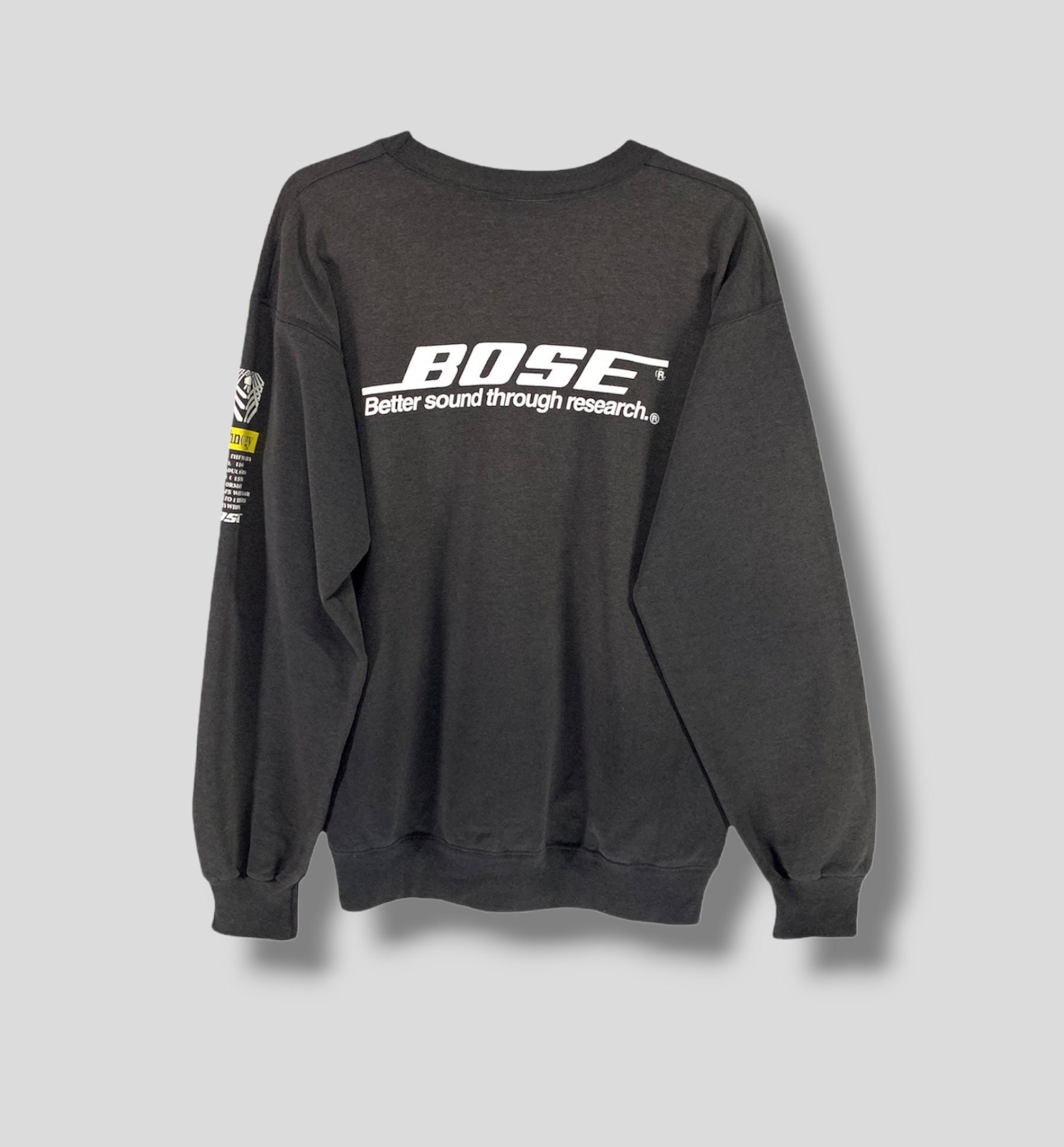 Vintage 90s Bose Sound System Sweatshirt Audio System Gray