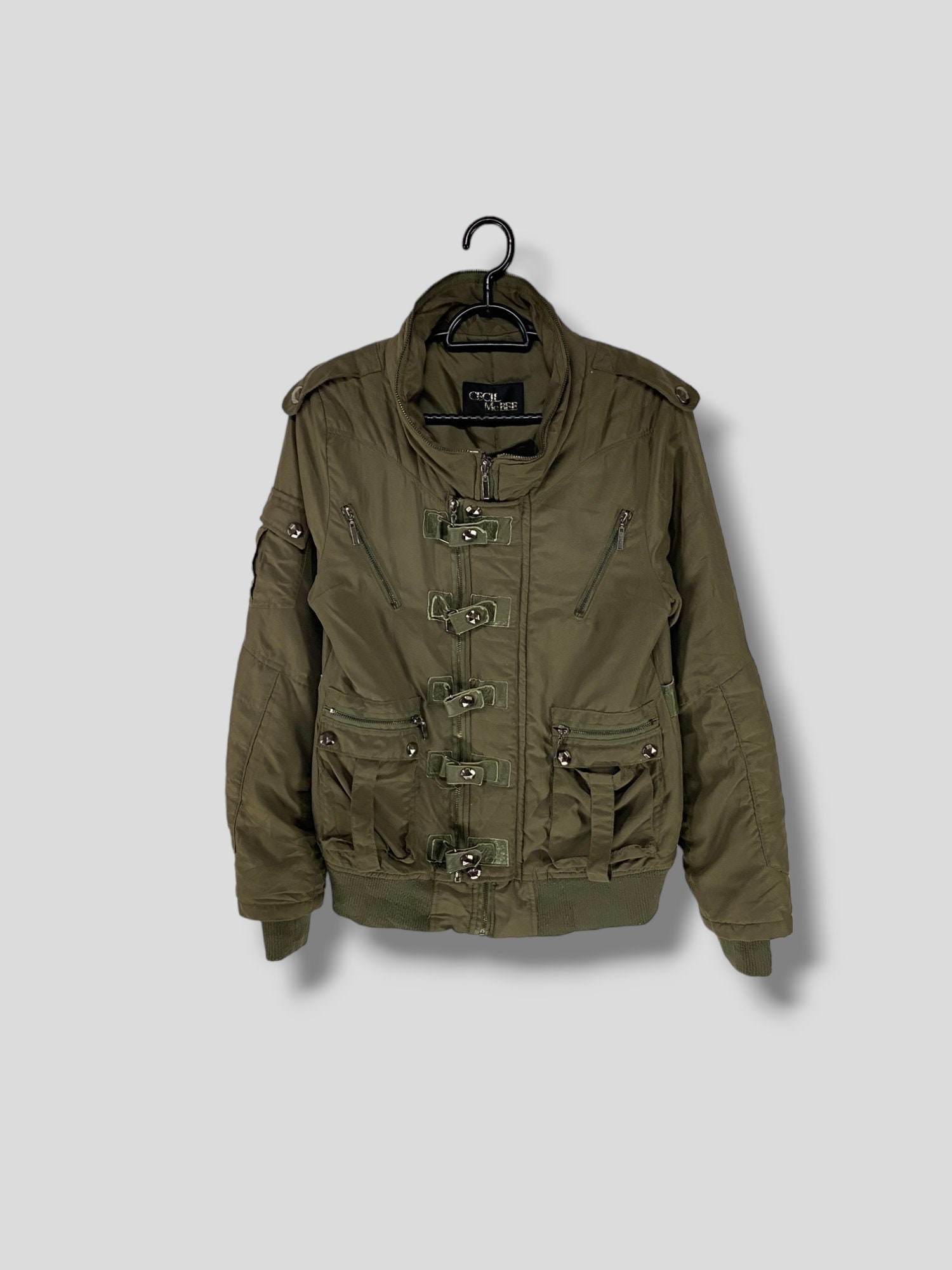 Vintage Y2K Cecil Mcbee Multipocket Bondage Jacket Womenswear Military Parachute Style Tactical Jacket Bomber Windbreaker Green Medium - Etsy Vintage Y2K Cecil Mcbee Multipocket Bondage Jacket Womenswear Military Parachute Style Tactical Jacket Bomber Windbreaker Green Medium - Etsy