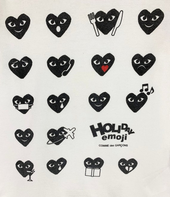Comme des garcons holiday emoji tshirt Japanese d… - image 3