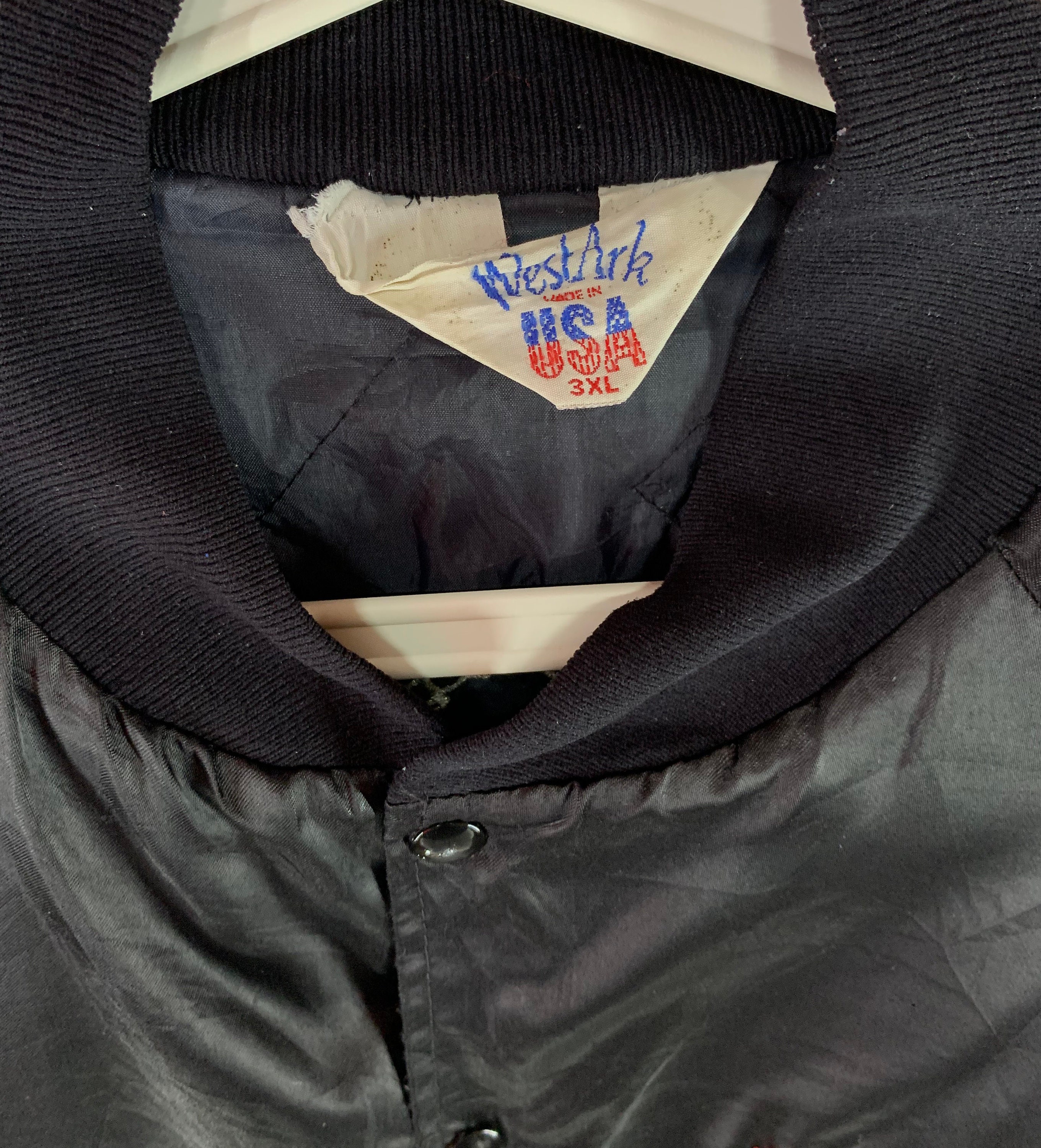 USA製！！【WESTARK】ウエストアーク　ヴィンテージコーチジャケット Vintage West Ark Jacket Mens Medium Black Satin The Mint