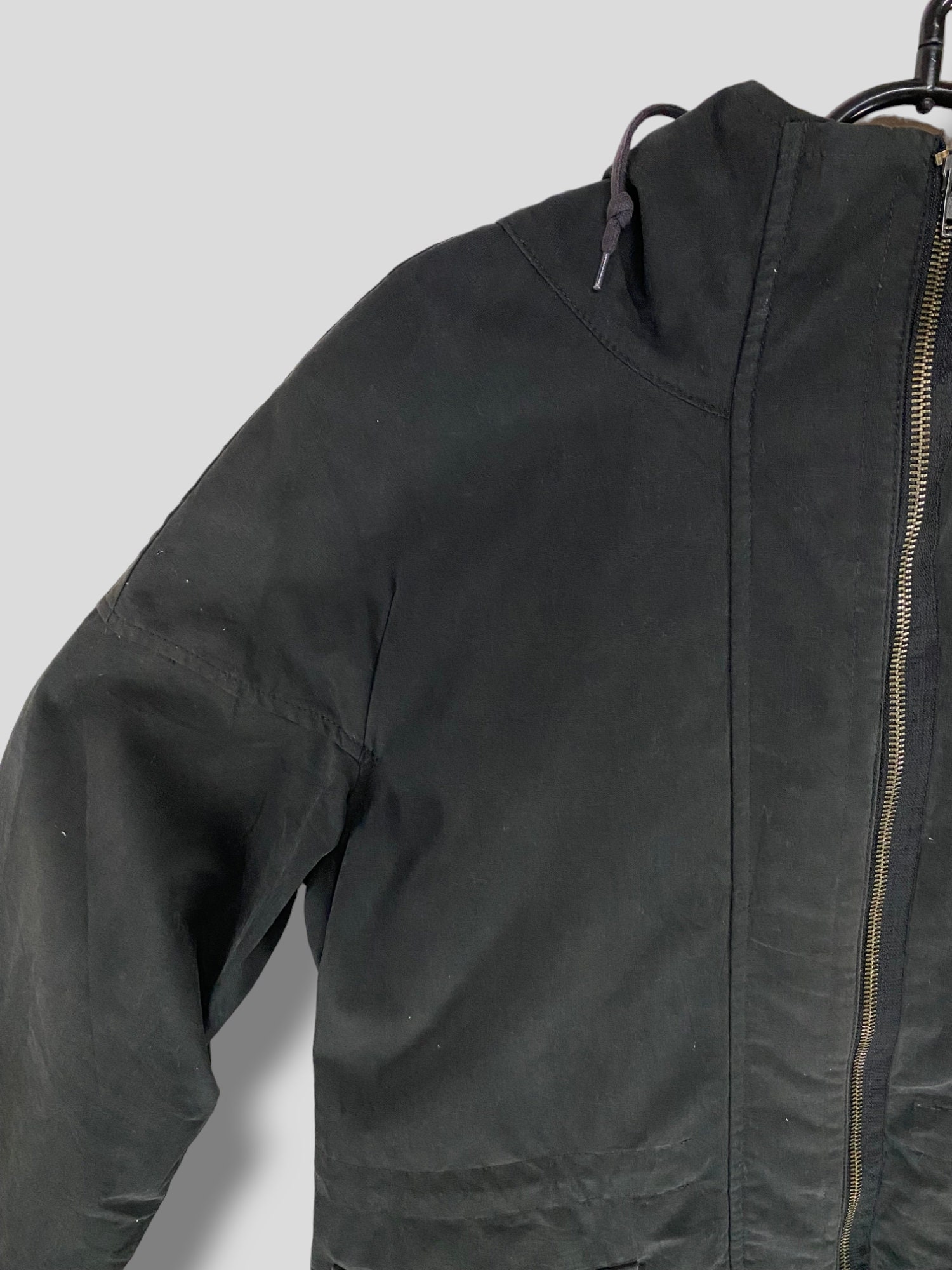 ジャケット・アウター HELMUT LANG zip up knit jacket-archive Helmut Lang Black Asymmetric Zip Jersey Knit Jacket Size