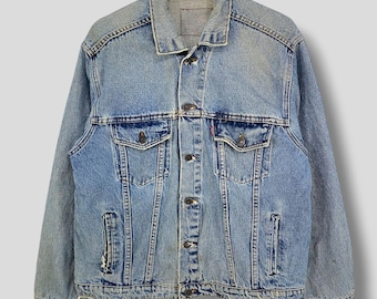 Vintage 90s Levis 71507 Jacket Jeans Levis Truckers Distressed