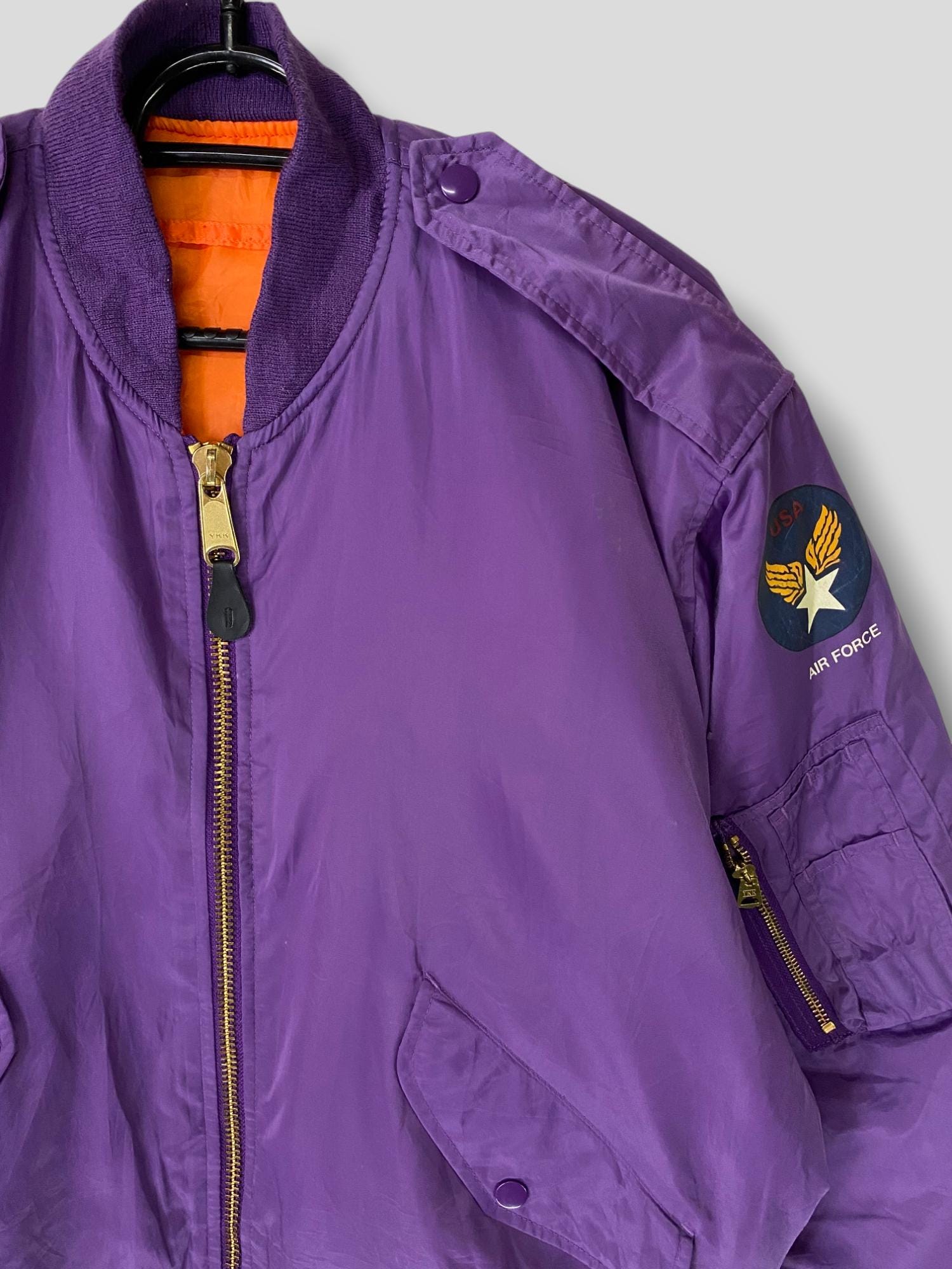 Vintage Pract Studio USAF MA-1 Reversible Bomber Jacket Military