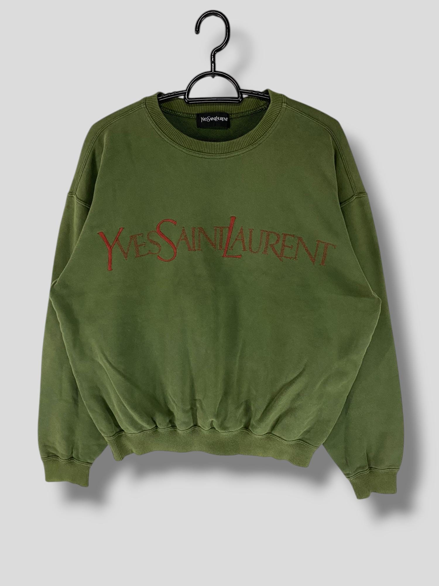 Vintage Yves Saint Laurent Embroidered Logo Sweatshirt High End