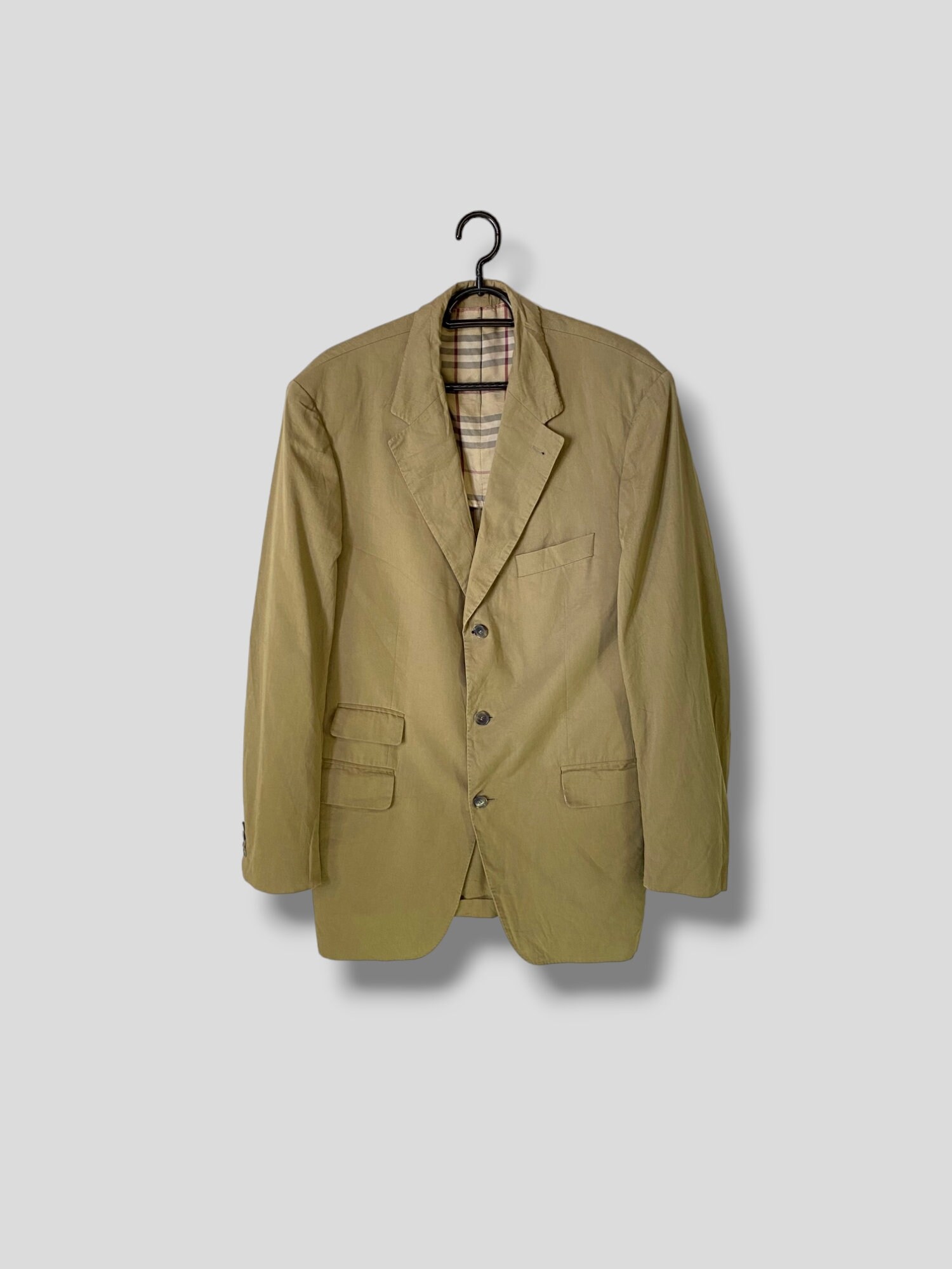 Vintage Burberry Single Breasted Nova Check Line Blazer Vintage Burberry Single Breasted Nova Check Line Blazer