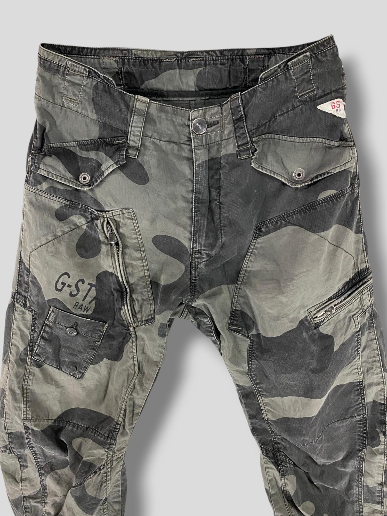 Size 29 G-star Raw La Powel Arc Loose Tapered Camouflage Cargo 