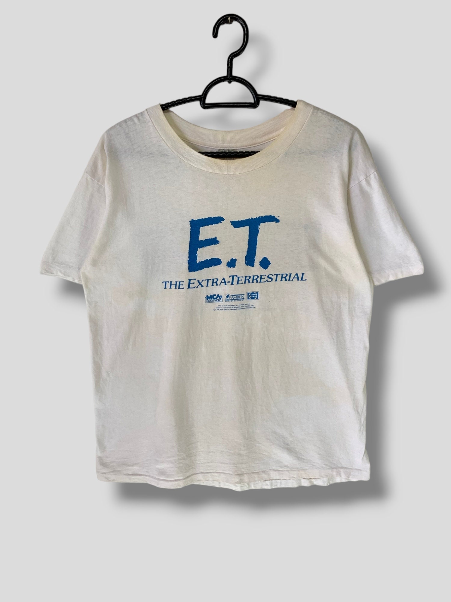 Vintage 80s E.T. Extra Terrestrial Movie Promo Tshirt American 