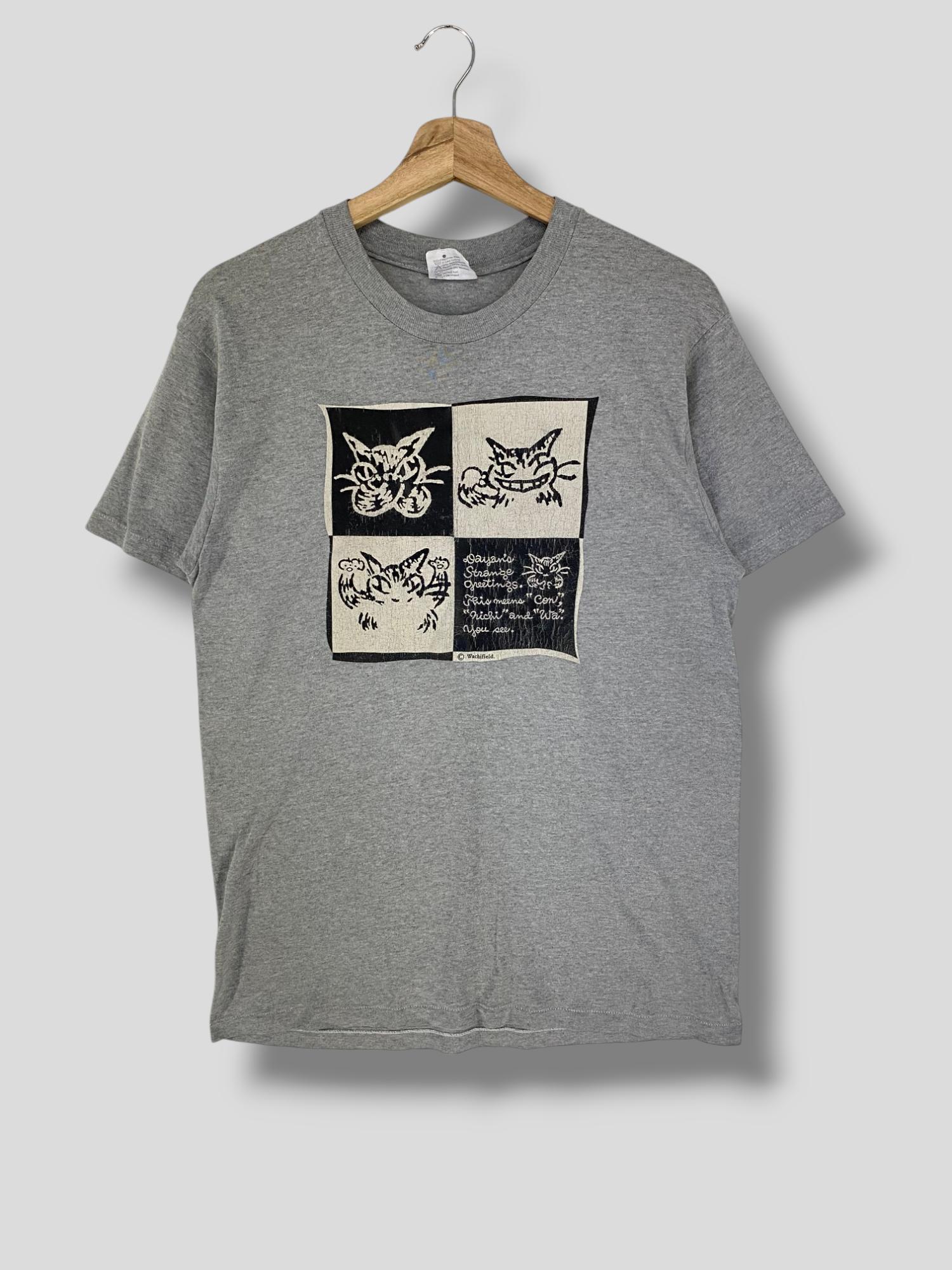 Vintage 80s Dayan the Cat Wachifield Tshirt Akiko Ikeda Designer