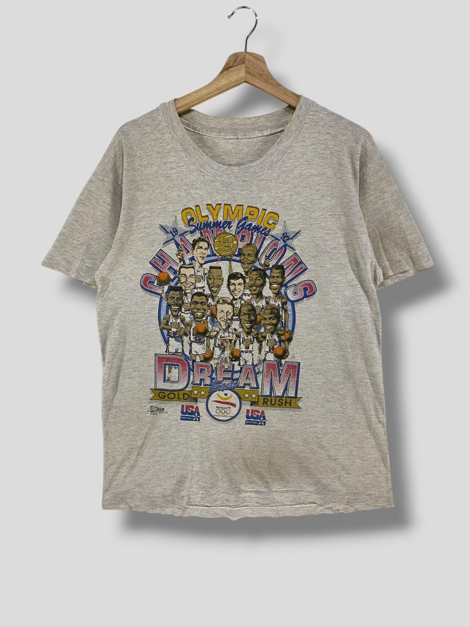 Vintage 90s Olympic USA Dream Team Champions Caricature Tshirt