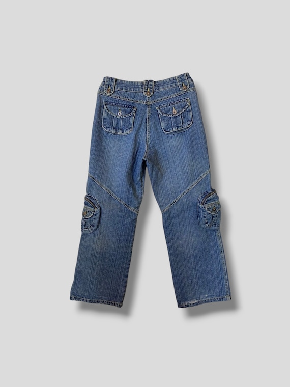 Size 30X42 Vintage Y2K Carven Paris Multi Pocket Cargo Denim Pant