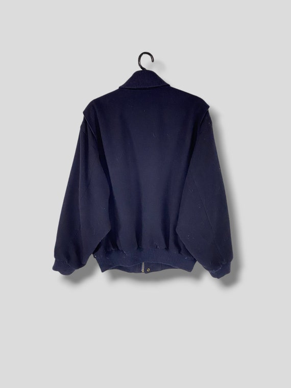 Vintage 90s Lacoste Shawl Collar Satin Line Wool Bomber