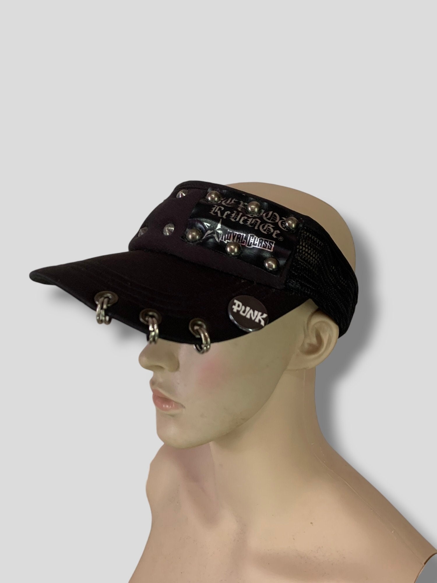 Vintage Sex Pot Revenge Skull Studded Visor Hat Japanese