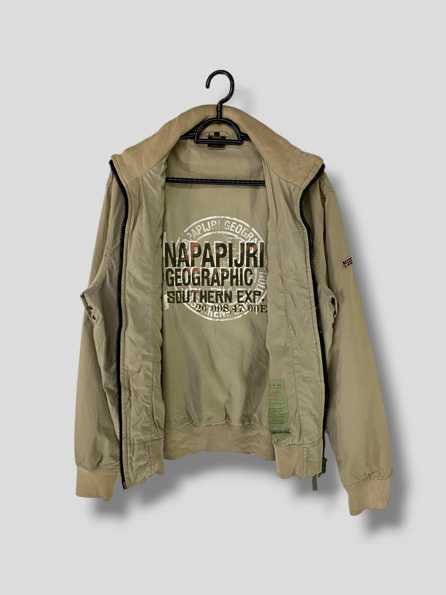 Vintage Y2K Napapijri Geographic Southern Exp Stone Wash Tactical