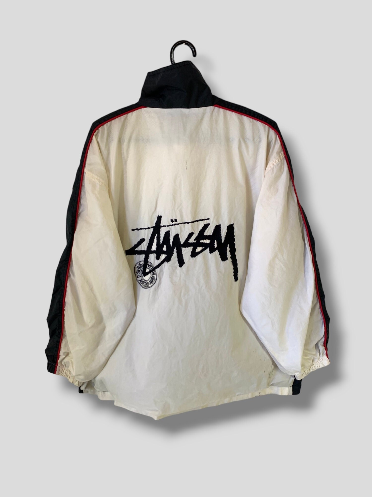 Vintage Stussy Signature Spellout Embroidered Logo Jacket