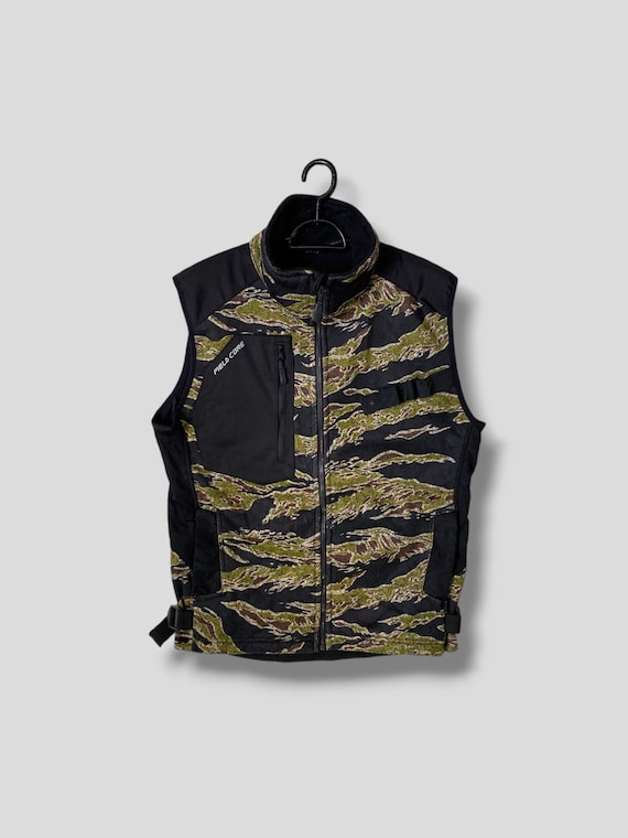 Vintage Y2K Fieldcore Tiger Stripe Camouflage Tactical Sleeveless