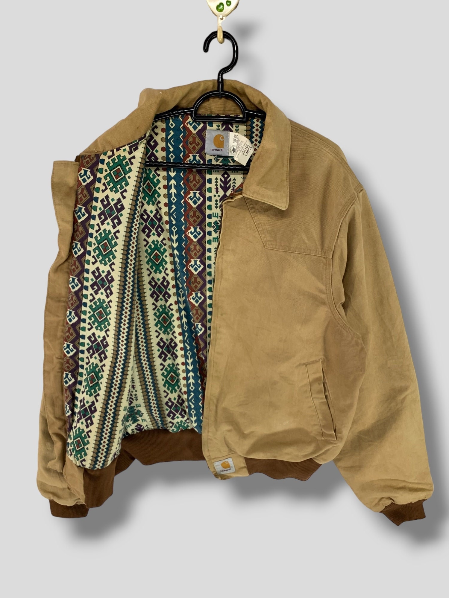 Vintage 90s Carhartt Duck Aztec Lined Jacket Carhartt Wip