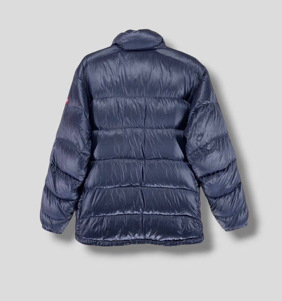Vintage Marmot Puffer Jacket Outdoor Full Zipper Cozy Warm Blue 