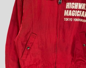 Vintage 90s Yellow Corn Sledge Hammer Bomber Jacket Japanese Brand