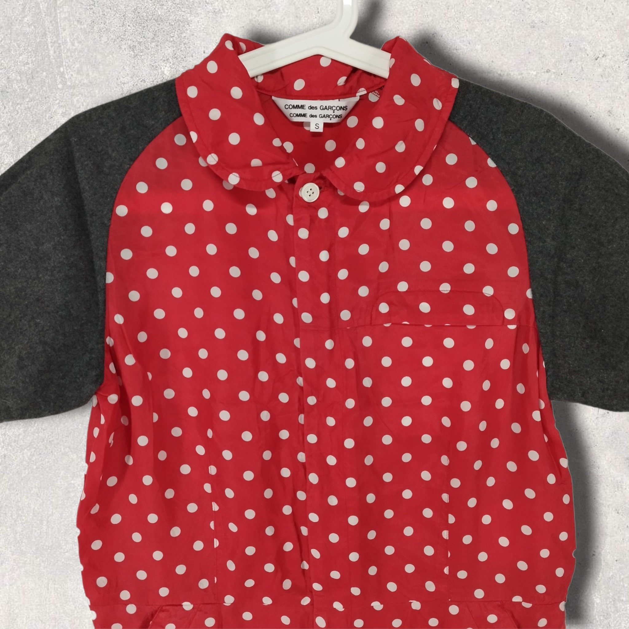 Vintage Comme Des Garcons Polka Dot Wool Sleeve Dress Japanese