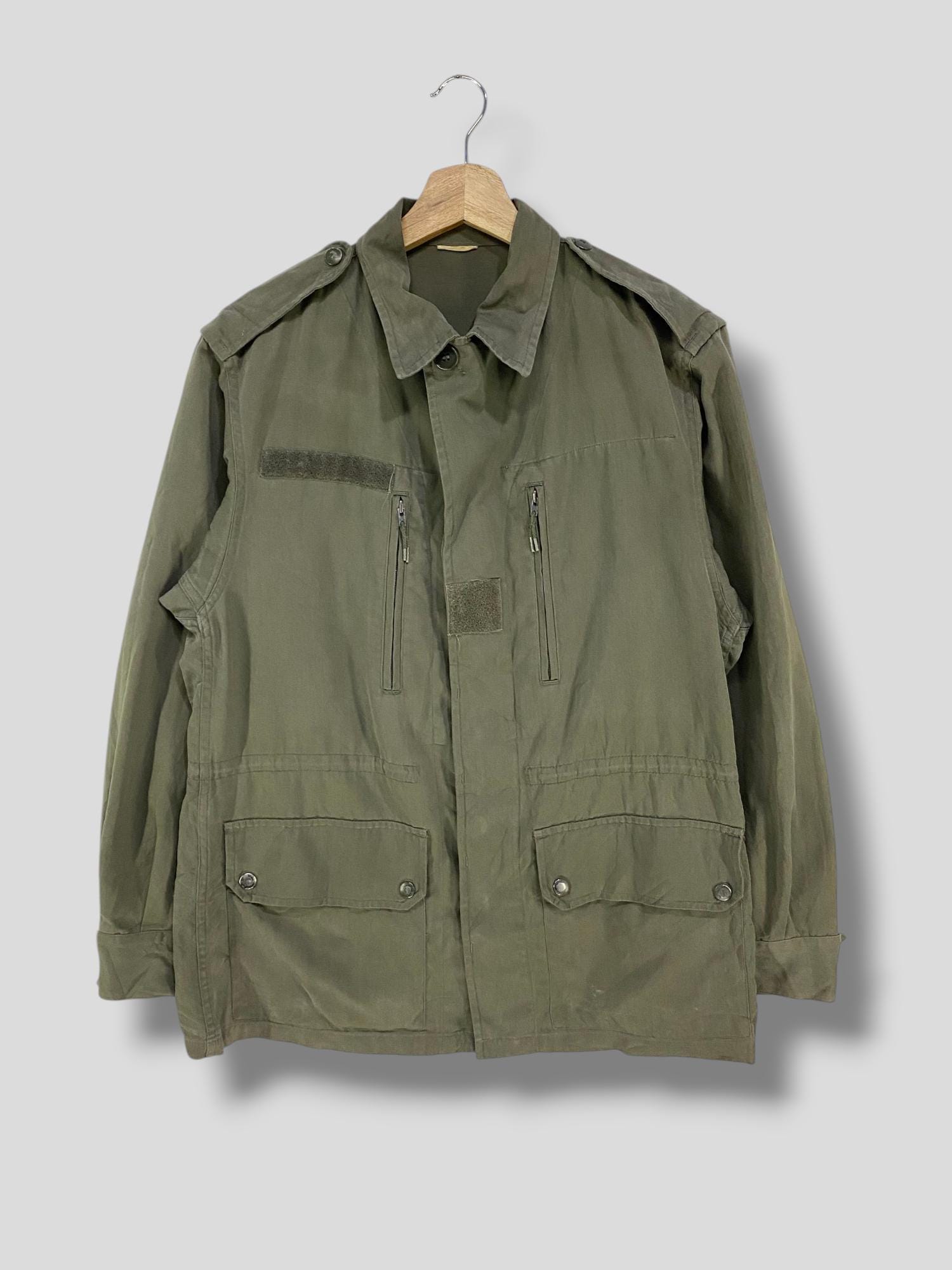 Vintage 70s French Military C.I.M. Moutiers HBT Field Jacket