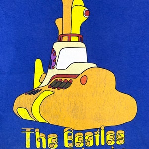 Vintage 90s the beatles yellow submarine tshirt english rock band tee size Medium image 3