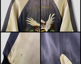 60's 〜70's Vintage souvenir jacket スカジャン Vintage 70s Sukajan Souvenir Jacket Japan Eagle Embroidery