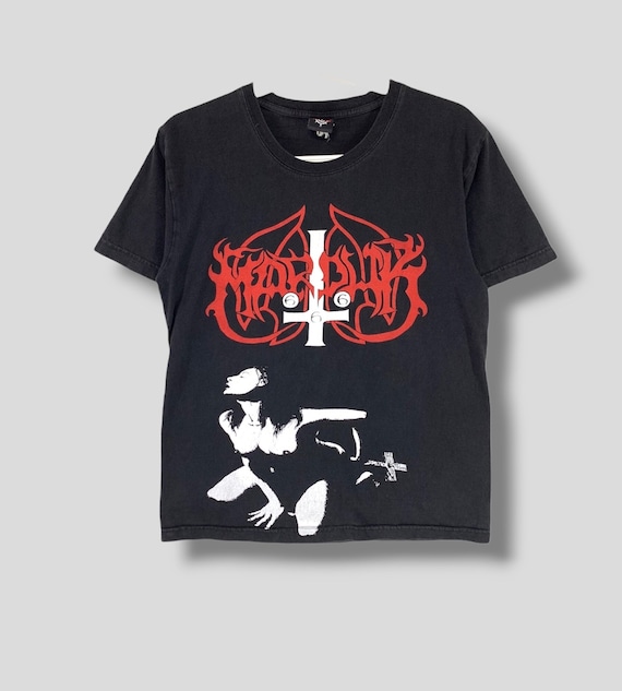 Vintage Marduk Fuck Me Jesus Metal Bootleg Tshirt Swedish Black