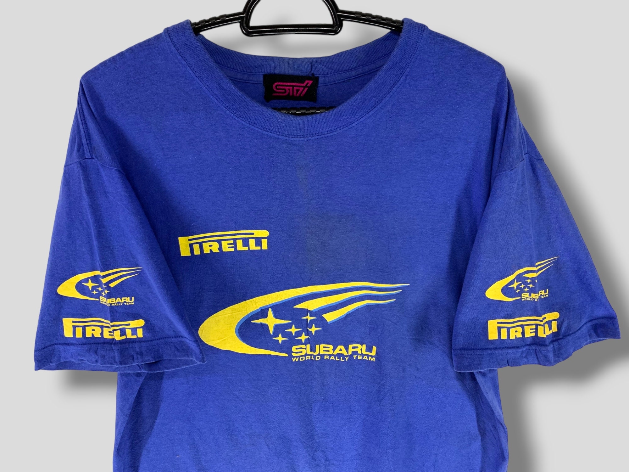 Vintage Subaru Pirelli World Rally Team Tshirt Collectible Subaru