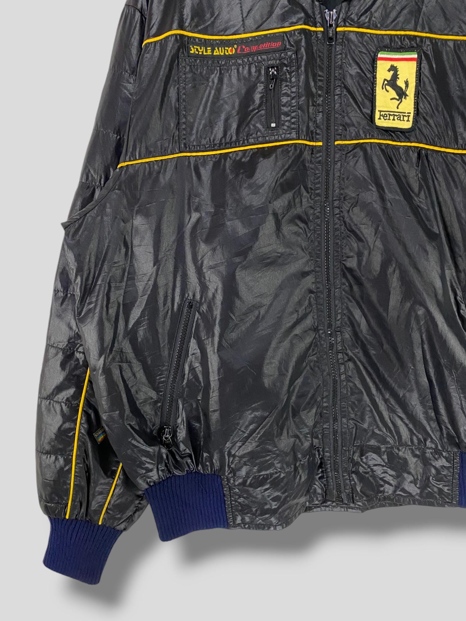 Vintage 80s Style Auto Competition Ferrari Jacket Athletic Vintage 80s Style Auto Competition Ferrari Jacket Athletic