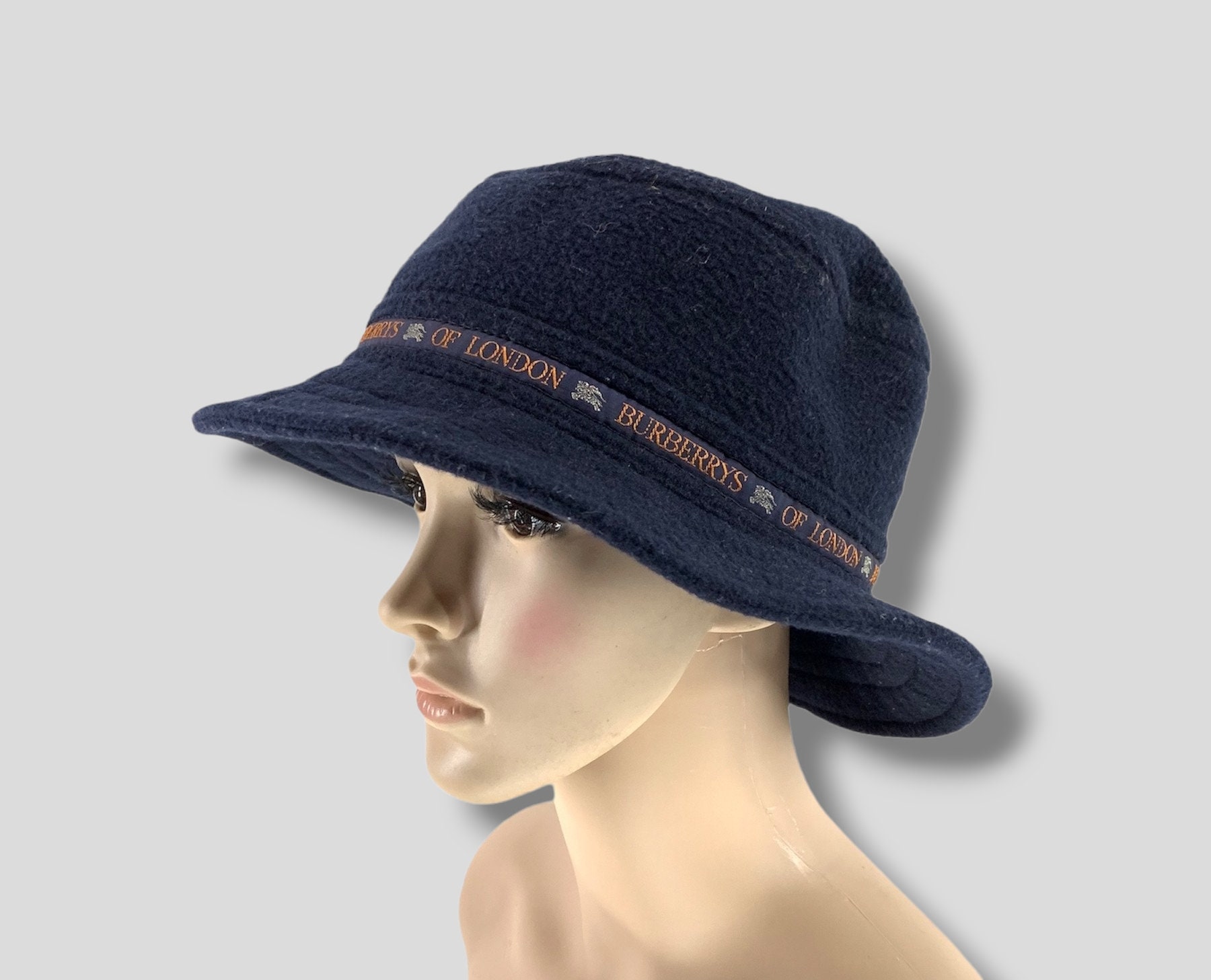 Vintage Burberrys of London Logo Bucket Hat Designer Label