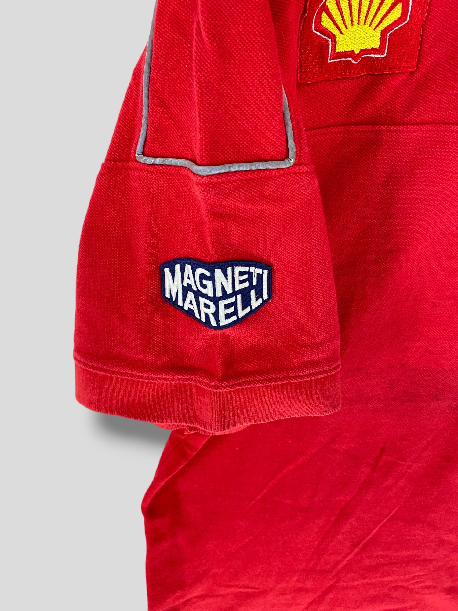 Vintage 90s Ferrari Magneti Marelli Embroidered Logo Polo Shirt